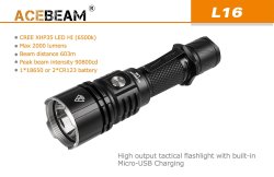 Acebeam L16 Tactical Flashlight