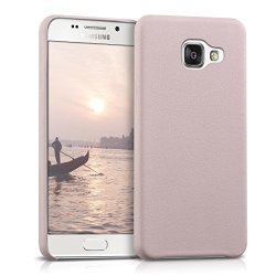 Kwmobile Softcase For Samsung Galaxy A3 2016 With Artificial Leather Cover - Back Case Protective Case In Antique Pink