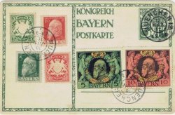 Germany Bayern 1911 Special Commemorative Card Fine Used