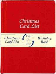 Pack Of 12 - Esposti Birthday Book - Christmas Card List Flip Book Assorted Colours