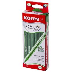 K1-F Green Ballpoint Pen Box Of 12
