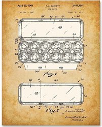 Egg Carton - 11X14 Unframed Patent Print - Great For Urban Chicken Farmers