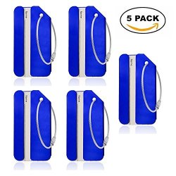 Aluminum Luggage Tags Holders Luggage Baggage Identifier By Louisjoeyu BLUE-5