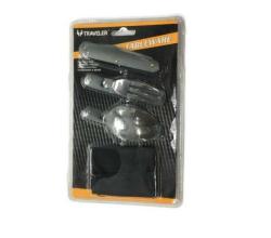 6 Function Camping Cutlery Set - Black