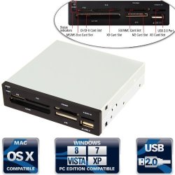 Sabrent 74-IN-1 3.5" Internal Flash Media Card Reader writer With USB Port Black Cr-usnt