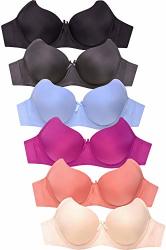 Deals on Women's 6-PACK Fashion Bras Multiple Styles Available 6PC Pack  Pink & Blue Demi Bra Set Size 36D, Compare Prices & Shop Online