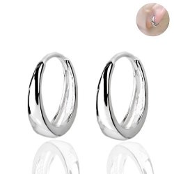 Tiny Small Sleeper Hoop Earrings For Women Girls Cartilage 925 Sterling Silver Fashion Huggie MINI Hoops Hypoallergenic 10MM