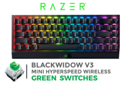 Razer Blackwidow V3 MINI Hyperspeed Wireless Keyboard - Green Switches