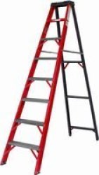 FGS8-ALL Industrial Full Fibreglass A-frame Step Ladder 2.4M 8 Steps