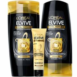 L'oreal Paris Elvive TR5 Repairing Shampoo Conditioner And Protein Recharge For Damaged Hair Shampoo And Conditioner With Protein And Ceramide For Strong Silky Shiny