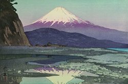 Japanese Art Print - Fujiyama From Okitsu By Yoshida Hiroshi