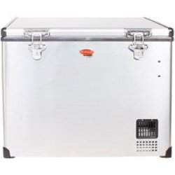 Snomaster - 80L Single Compartment Stainless Steel Fridge freezer Ac dc