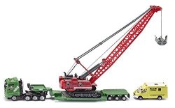 Siku Heavy Haulage Transporter With Excavator And Service Vehicle