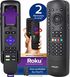 Philips Universal Companion Remote Control For Samsung Vizio LG Sony Roku Apple Tv Rca Panasonic Smart Tvs Streaming Players Blu-ray DVD 4 Device Flip