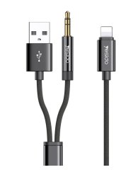 Apple 2.4A Iphone Lightning To 3.5MM Charging & Listening Aux Cable- 1.2M - YAU18