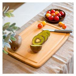Cabnt Beech Wood Reversible Cutting Board With Juice Groove Portable Serving Board Wooden Chopping Board For Meat Vegetables-a