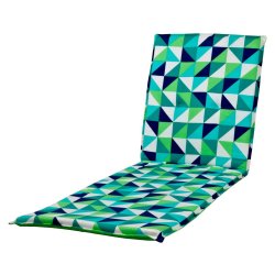 OUT AND ABOUT - Lounger Patio Cushion Marine Geometric