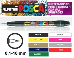 Uni Posca Paint Marker-0.1-10mm Brush Tip Pcf350 - White