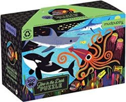 Ocean Predators Puzzle Glow In The Dark - Mudpuppy 100 Pieces