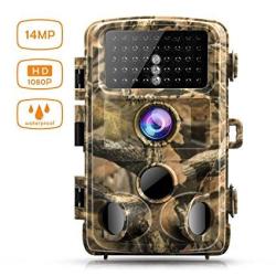 Campark Trail Game Camera 14MP 1080P Waterproof Hunting Scouting Cam For Wildlife Monitoring With 120DETECTING Range Night Vision 2.4 Lcd Ir Leds