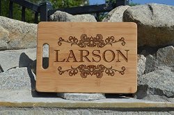 Family Name Personalized Wooden Cutting Board -fancy Custom Cutting Board - Housewarming Gift Wedding Gift Personalized Last Name