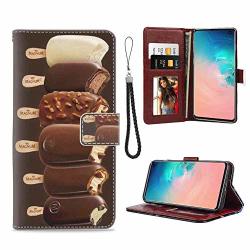 Wallet Case For Galaxy S10+ 6.4 Version Cream Ice Magnum With Magnetic