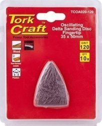 Tork Craft Oscilating Sandpaper A o 35x50mm 10pc Fingertip 120grit