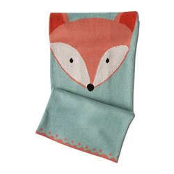 Tag - Foxy Stroller Blanket Perfect For Keeping Your Little One Cozy While You're On-the-go Aqua 40" X 30"