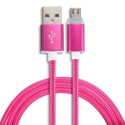 Mchoice LED Light Micro USB Charger Cable Charging Cord For Samsung Galaxy S7 Edge Hot Pink