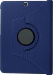Tuff-Luv Rotating Leather Case Cover For Samsung Galaxy Tab S2 9.7 Blue