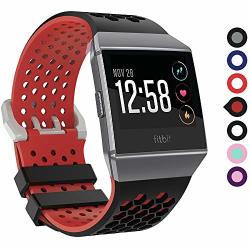 Easyjoy Fitbit Ionic Bands For Women Men Small Large Silicone Material Soft Waterproof Breathable Replacement Accessories Sport Strap Set For Fitbit Ionic Smart Watch.