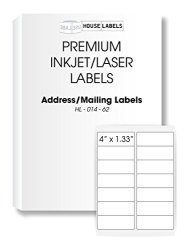 50 Sheets 700 Labels 14-UP Address mailing Labels 4.0" X 1-1 3" - Bpa Free