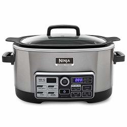 Ninja Auto-iq Multi slow Cooker With 80-PRE-PROGRAMMED Auto-iq Recipes For Searing Slow Cooking Baking And Steaming With 6-QUART Nonstick Pot CS960 Renewed
