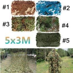 5x3m Jungle Camouflage Net Leaves Hide Netting Camo Net For Camping Military Hunting