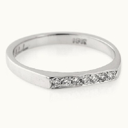 0.14TCW Certified Real Round Cut White Diamonds Anniversary Ring At Best Price