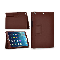IToys Leather Textured Flip Stand Case Cover Brown - Ipad Air