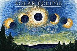 Solar Eclipse 2017 - Starry Night 12X18 Art Print Wall Decor Travel Poster