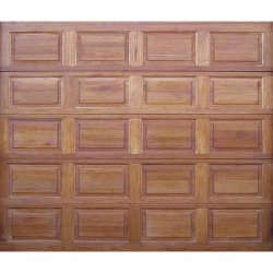 Single 20 Panel Wooden Garage Door in Brown