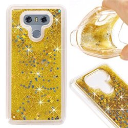 For LG G6 Case Ounice Transparent Quicksand Glitter Tpu Protective Case Cover For LG G6 Yellow