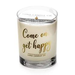 Luna Candle Co. Vanilla Scented Jar Candle In 11OZ. Clear Glass Single Wick Soy Wax Up To 110 Hours Of Burn Time Great Gift