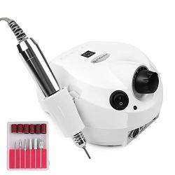 Nanaday Nail Drill 30000RPM Electric Nail File Drill Professional Machine Manicure Pedicure Kit For Home And Salon Use With Foot Pedal And 6PCS Nail
