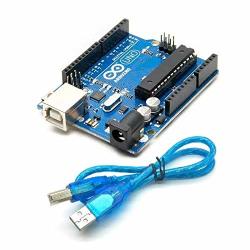 Arduino Uno R3 Compatible ATMEGA328P Microcontroller Card & USB Cable For Electronics & Robotics