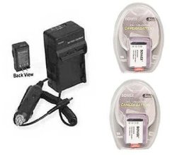 Two 2 NP-BX1 Batteries + Charger For Sony Cyber-shot Sony DSC-RX100 Sony DSCRX100 B Camera