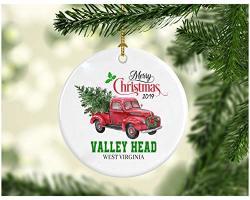 Christmas Decoration Tree Merry Christmas Ornament 2019 Valley Head West Virginia Funny Gift Xmas Holiday As A Family Pretty Rustic First Christmas In Our