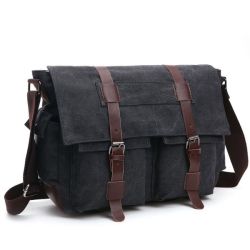 Computer Messenger Bag Canvas Work Bag Laptop Shoulder Bag Briefcase