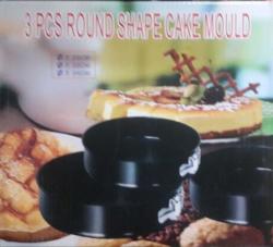 3 Pcs Round Shape Cake Mould