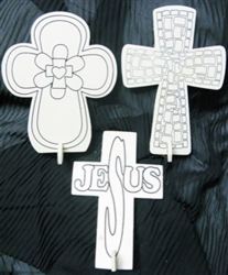 DIY Wooden Cross On Stand - 3 Assorted