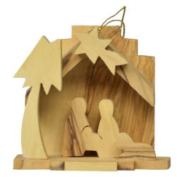 Olive Wood MINI Nativity Stable Scene - Christmas Tree Decoration 1-ANGELS