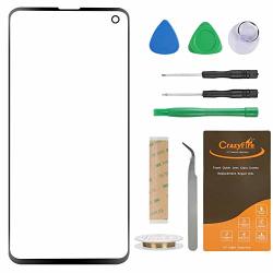 Crazyfire Compatible With Samsung Galaxy S10 Edge Original Front Lens Glass Screen Replacement 5.8 Inch With Repair Tool Kits For SM-G970F All Cellular And Wireless