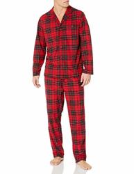 nautica men's cozy fleece plaid pajama set